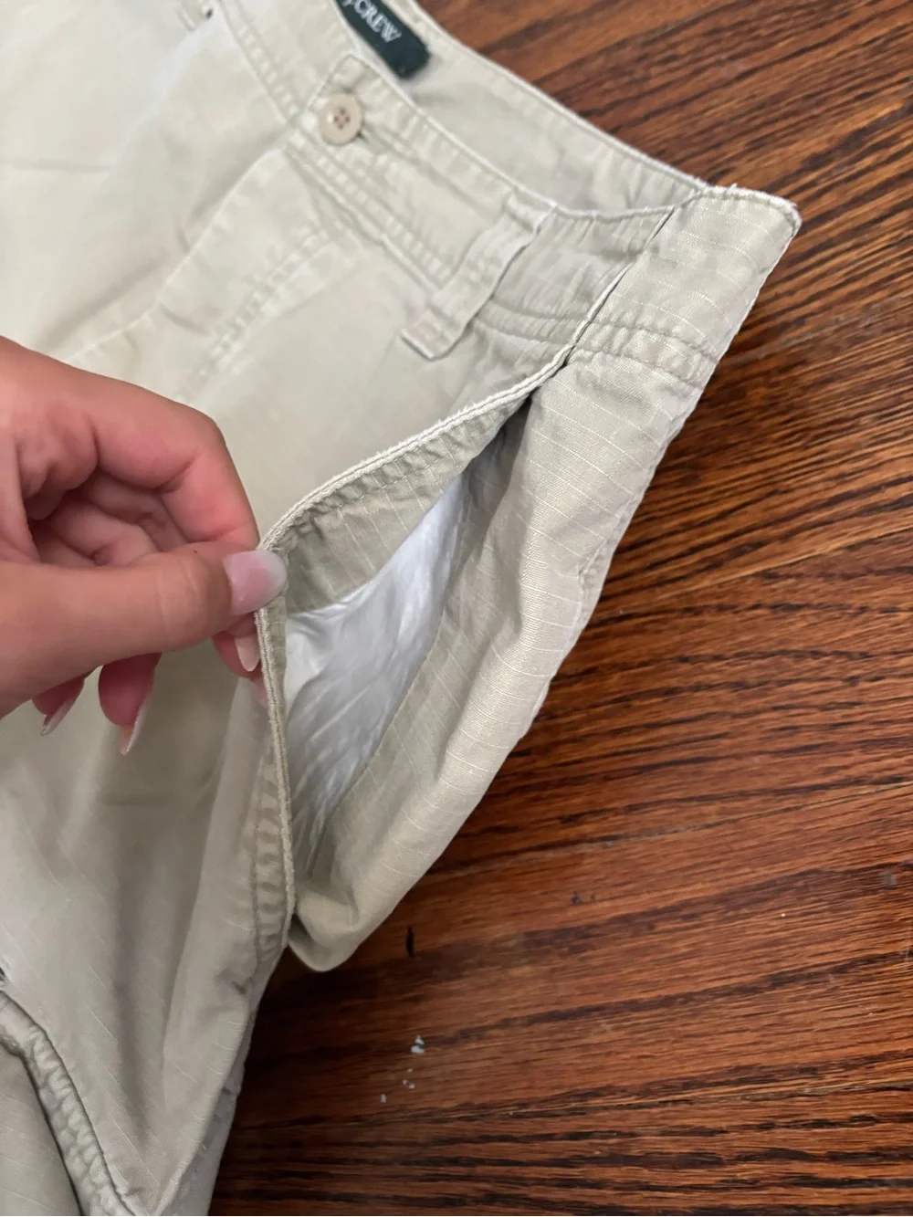 J. Crew Men's Light Beige Cargo Shorts Size 34